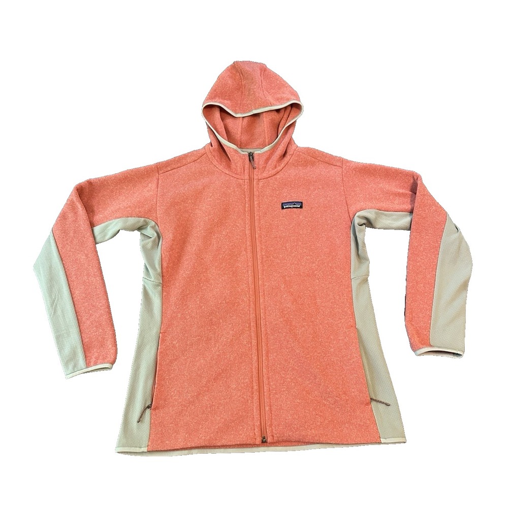 Patagonia Hooded Full Zip Fleece Womens Coral Jacket XL Gorpcore Performance